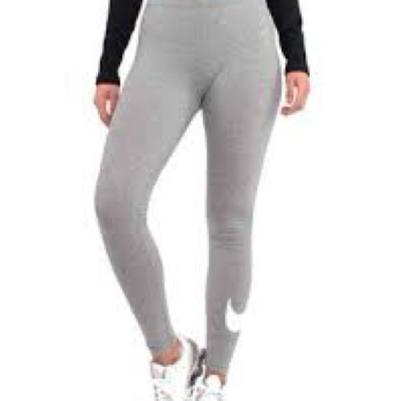 Nike Pants - Nike Womens Sportswear Mid-Rise Swoosh Leggings in LTGrey Medium CZ8530-063
